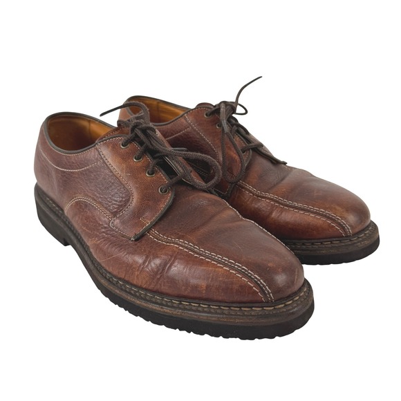 Allen Edmonds Mapleton Oiled Leather Oxford Shoes Mens 10.5 C Dark Brown Vibram